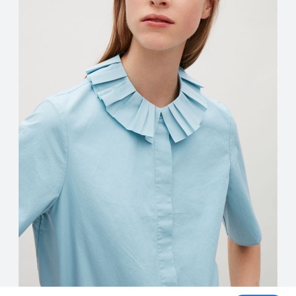COS Tops - COS Light Blue Peter Pan Collar Blouse